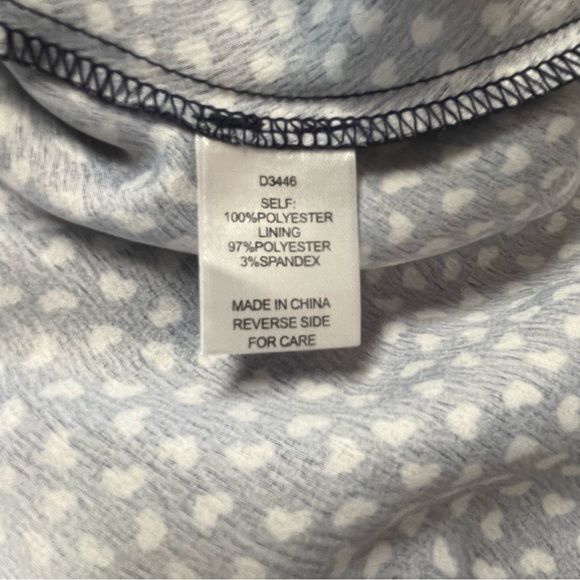 ALEXIA ADMOR Midi Heart Pattern Fit & Flare Collared Navy & White Dress Size 6 - Picture 14 of 16